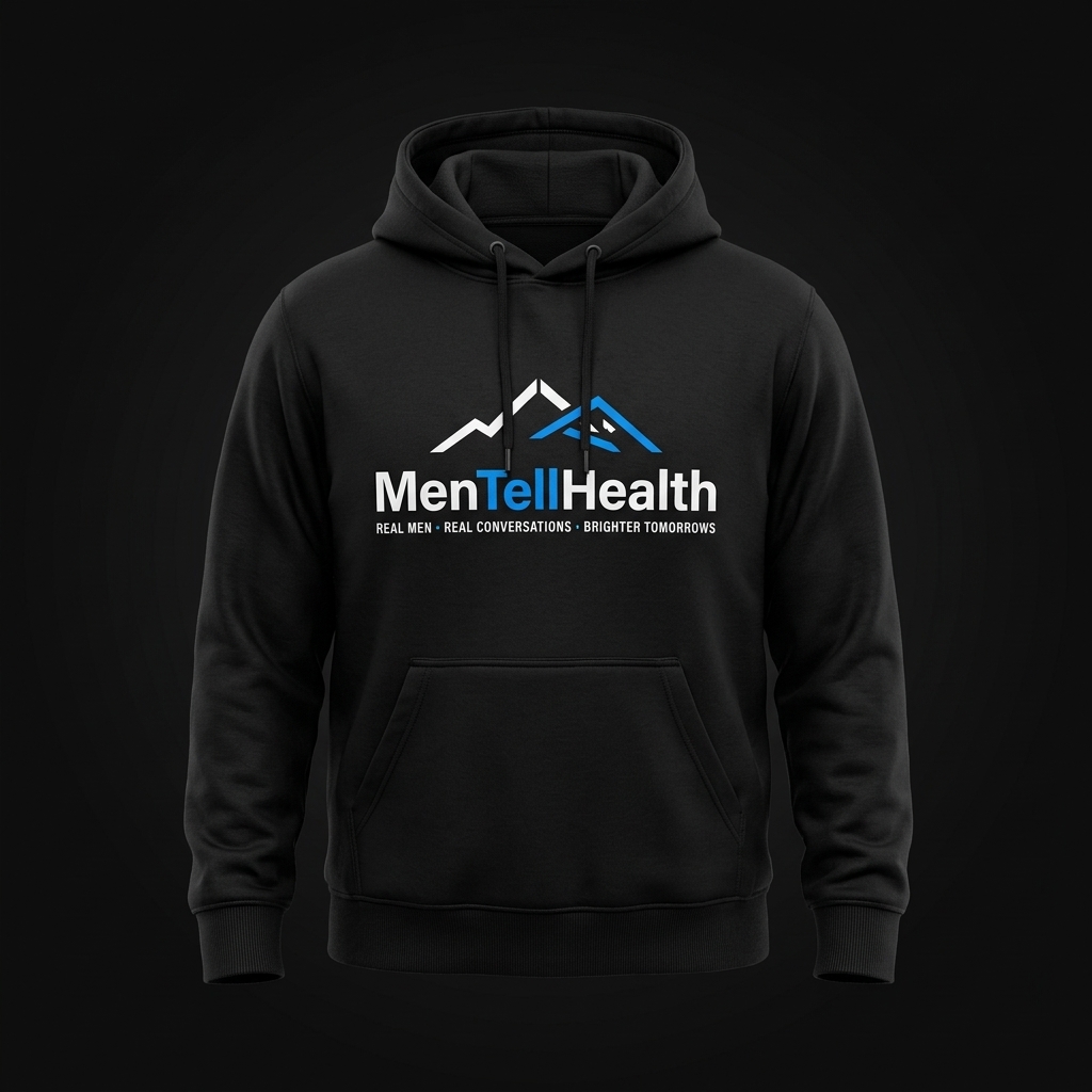 Black MenTellHealth hoodie